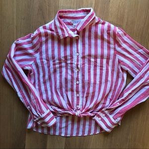 J. Crew - Women’s button-up shirt - red/white